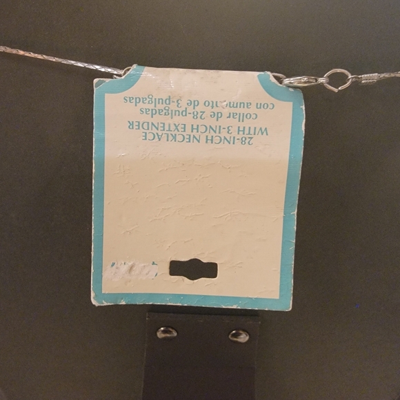 Faux Turqoise(Dyed Howlite) and Silvertone Double Strand Necklace - Picture 2 of 2